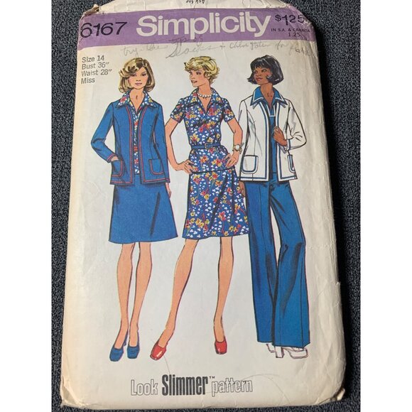 Simplicity Misses Top Skirt Pants Sewing Pattern sz 14 6167 - uncut - Picture 9 of 9